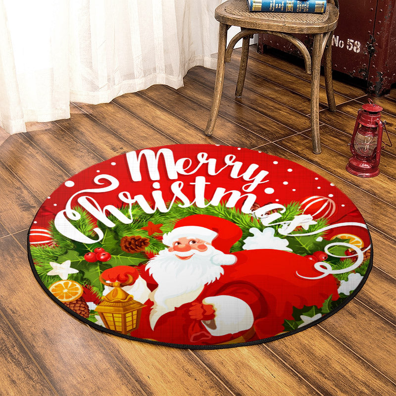 Christmas HN070922RR Round Area Rug