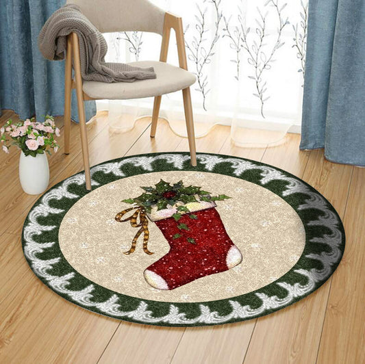 Christmas HN2310157RR Round Area Rug