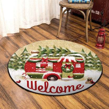 Christmas HT0110023TM Round Area Rug