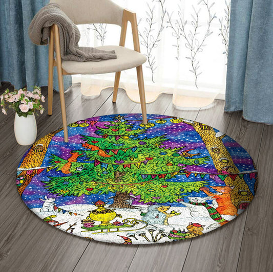 Christmas ML1610062RR Round Area Rug