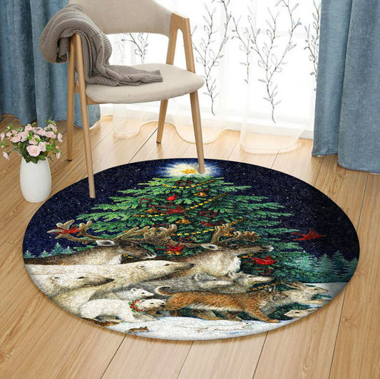 Christmas NT070924RR Round Area Rug