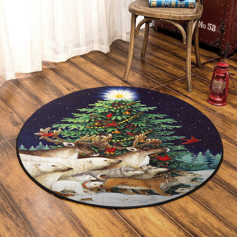 Christmas NT070924RR Round Area Rug