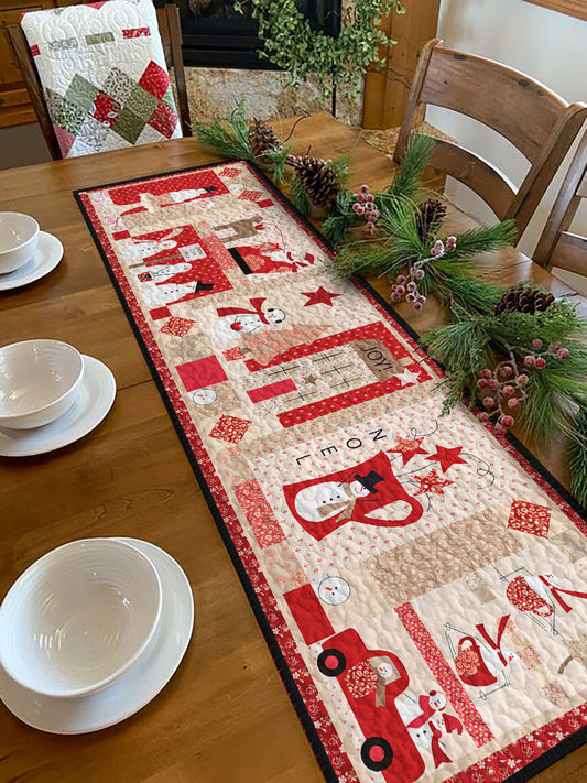 Christmas Snowman CLM0910051TR Quilted Table Runner