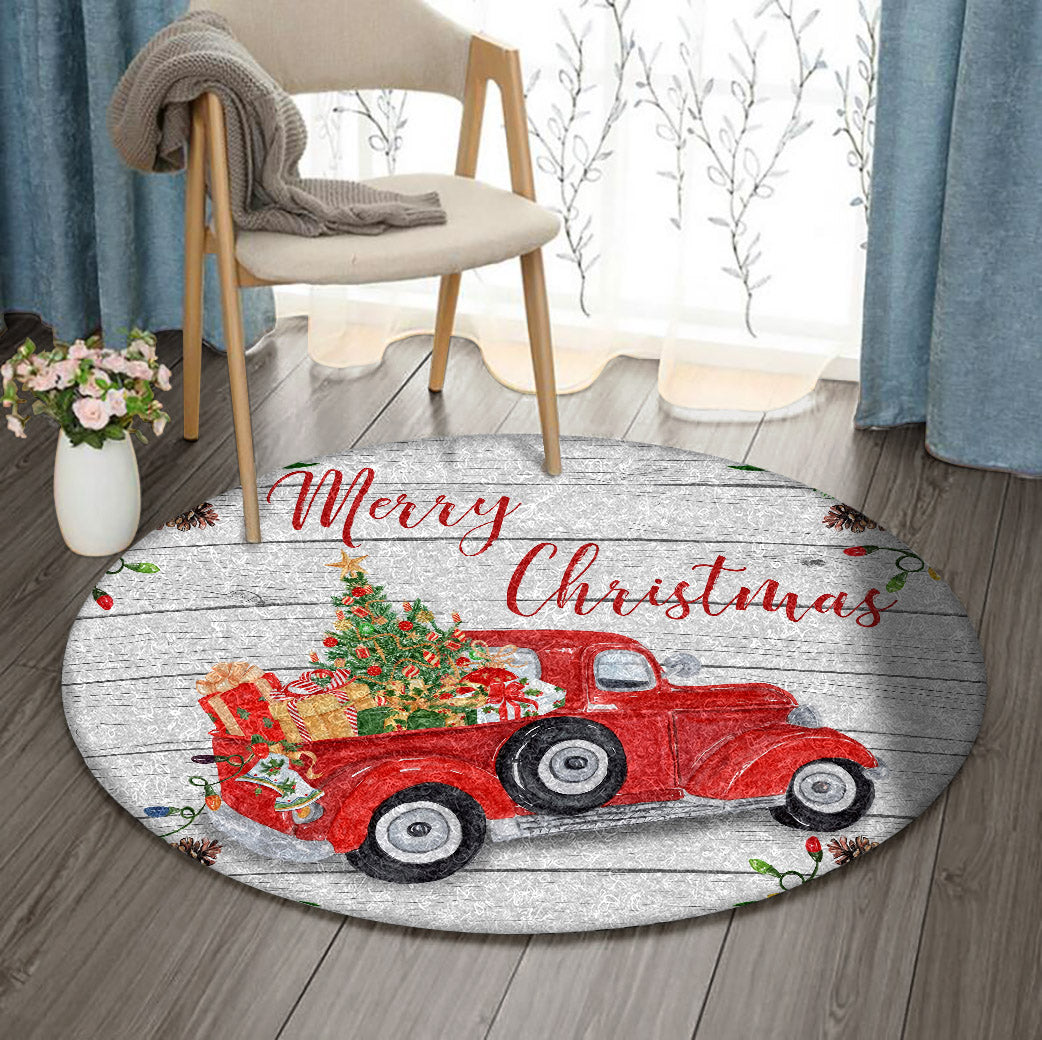 Christmas Truck NT1610079RR Round Area Rug