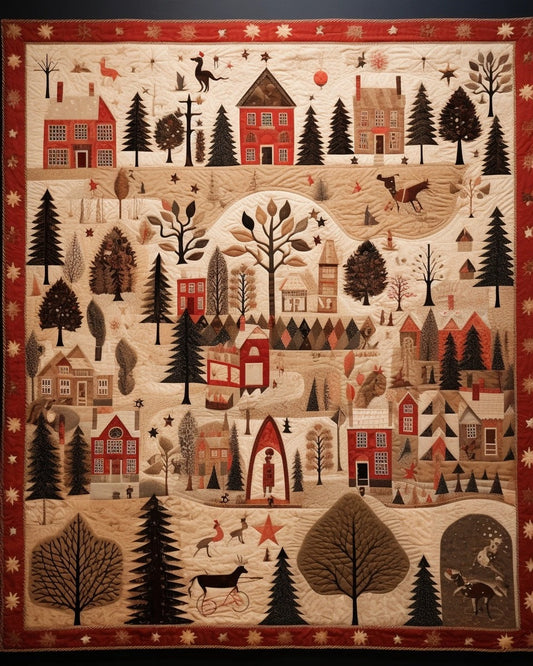 Christmas Village BL07112327 Quilt Blanket