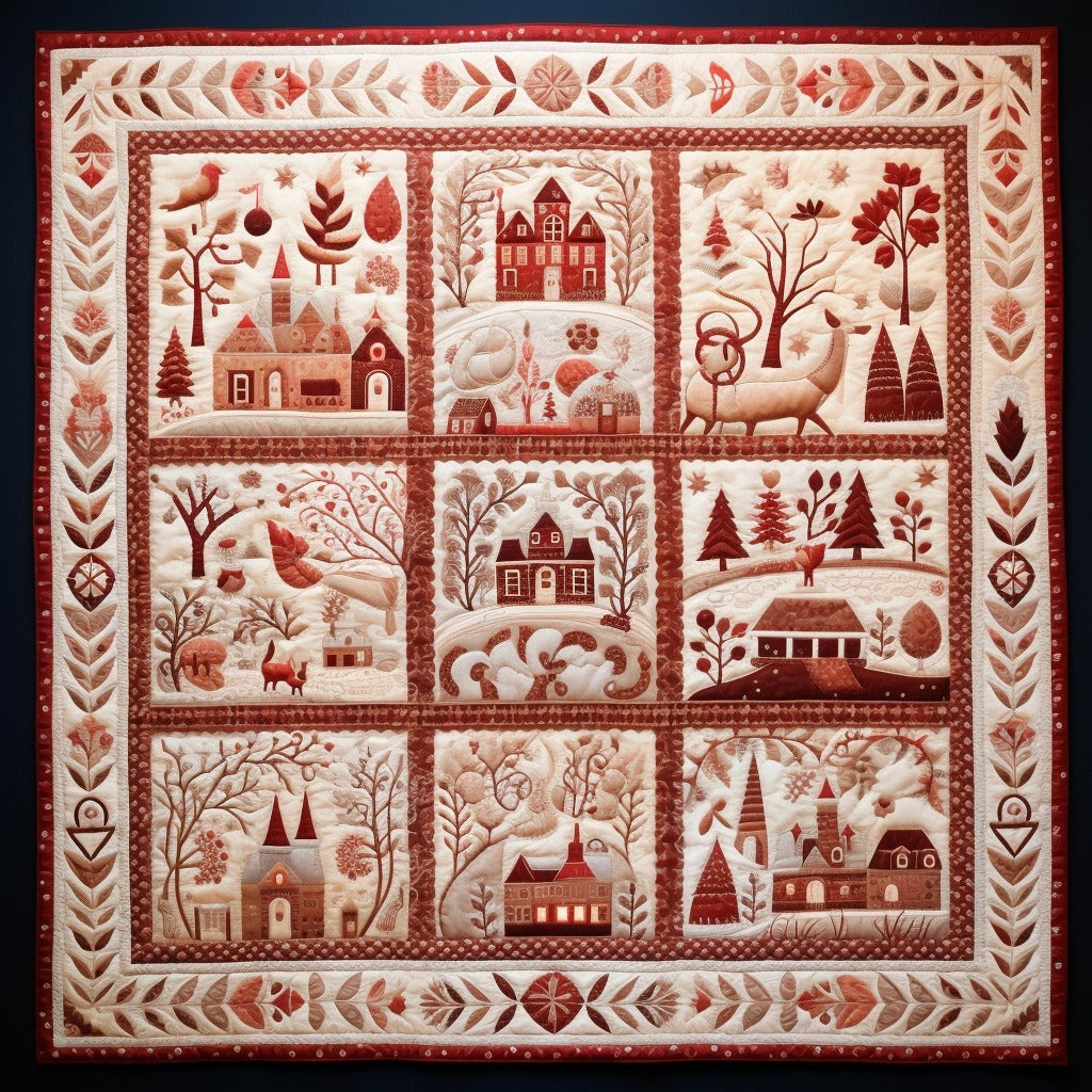 Christmas Village BL07112328 Quilt Blanket