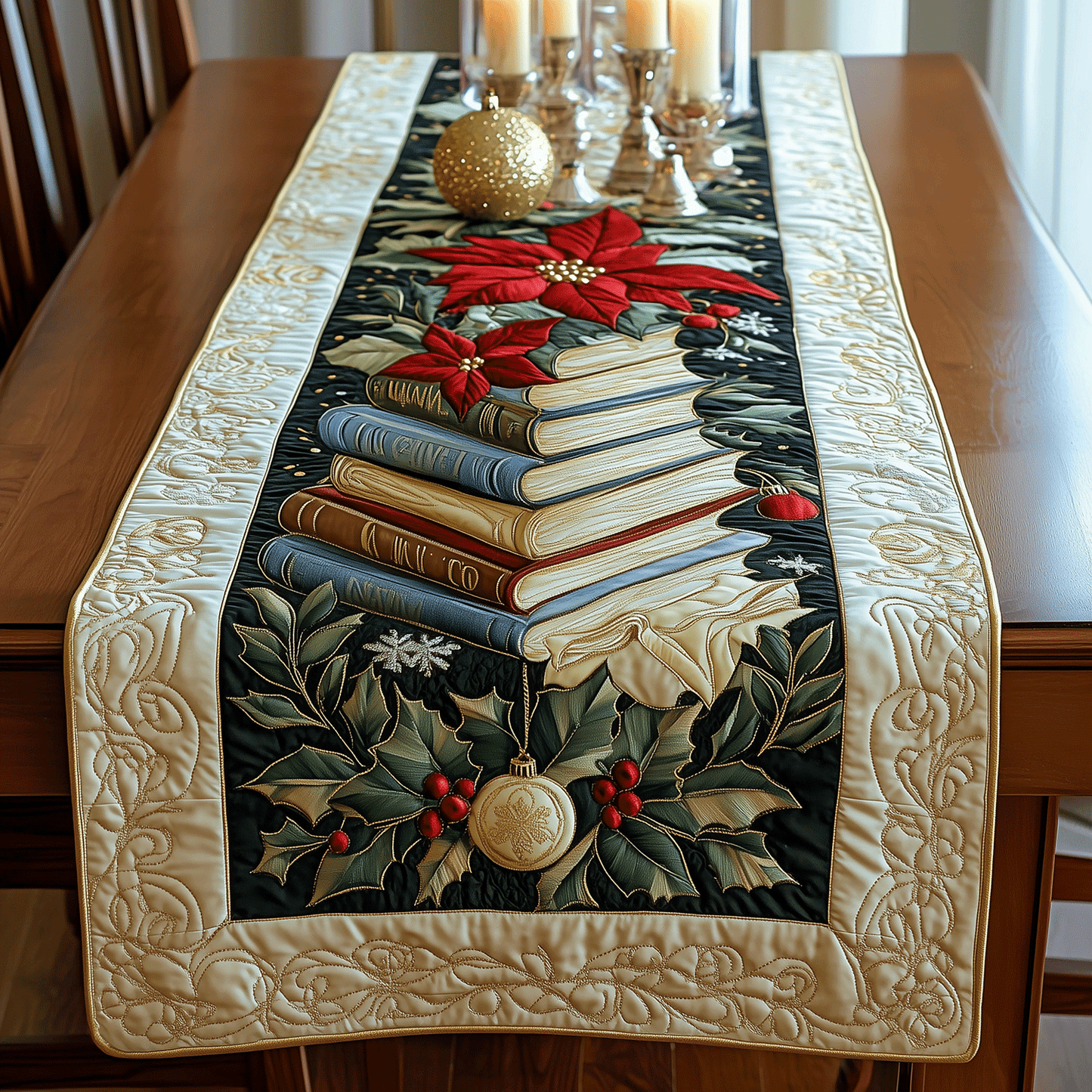 Christmas Chapters Quilted Table Runner NCU0TH2312