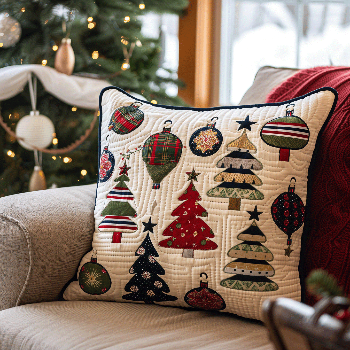 Christmas Cheer Quilted Pillow Case NCU0TH1162