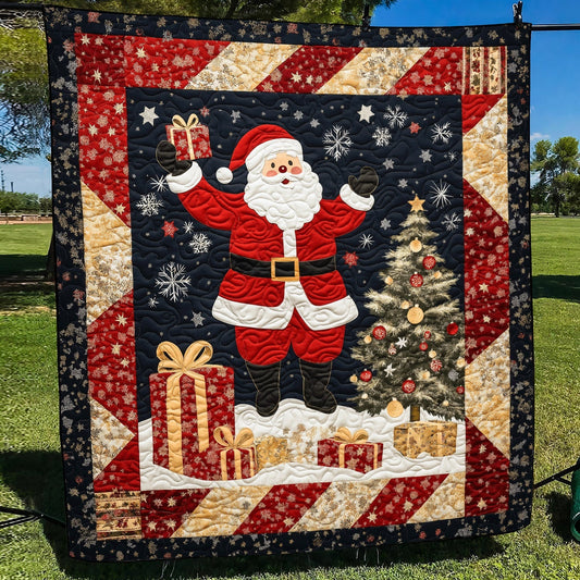 Christmas Eve Santa Quilted Blanket NCU0TL1701