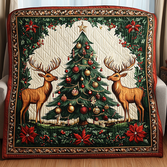 Christmas Forest Quilted Blanket NCU0TL2169