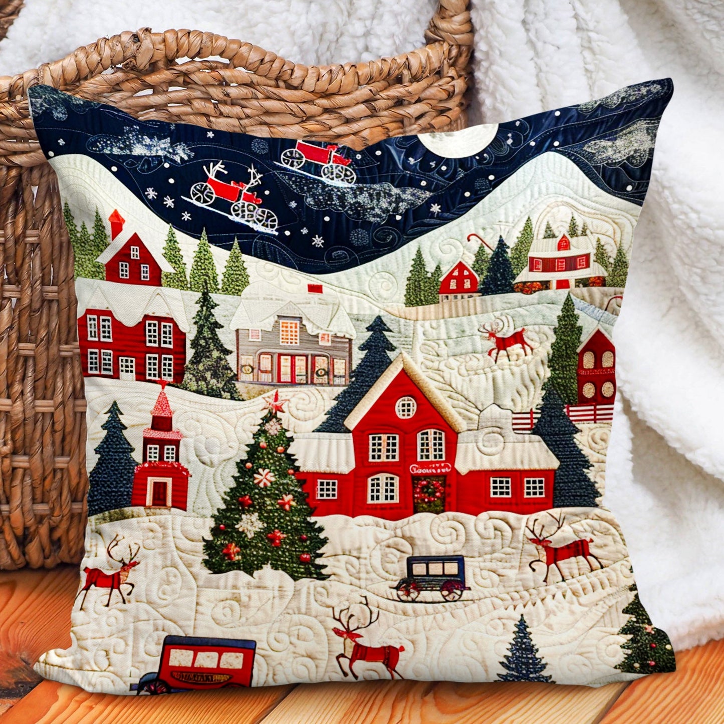 Christmas Night Quilted Pillow Case NCU0DV1029