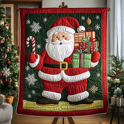 Christmas Santa Quilted Blanket NCU0VH544