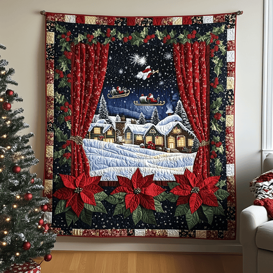 Christmas Village Delight Quilted Blanket NCU0TH2113