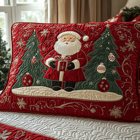 Claus Christmas Delight Quilted Bedding Pillow Case NCU0DV2142