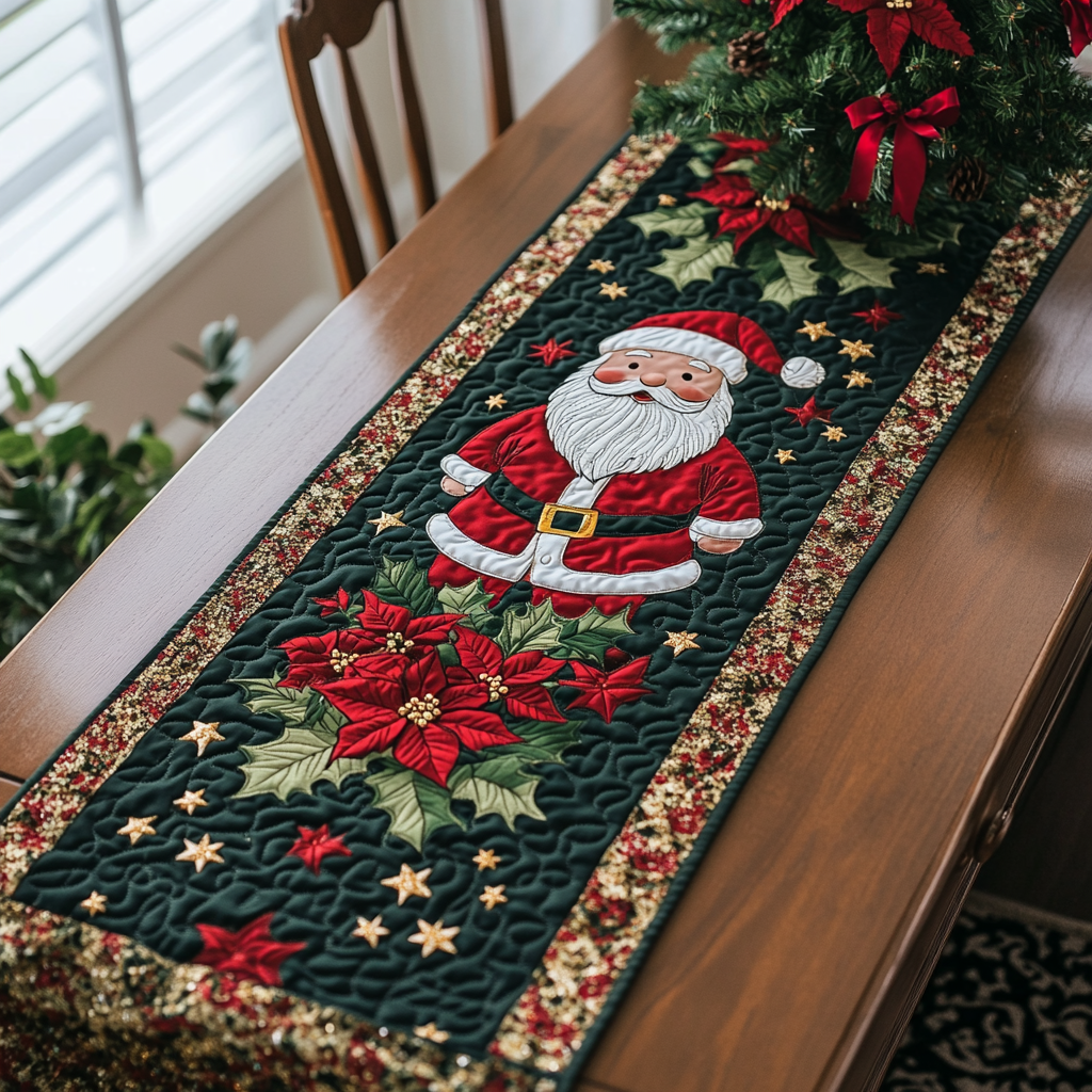 Claus Trail Quilted Table Runner NCU0DK1356