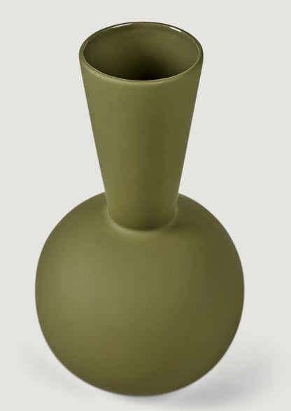 Cooee Design Earth Green Trumpet Vase  - 11.75"