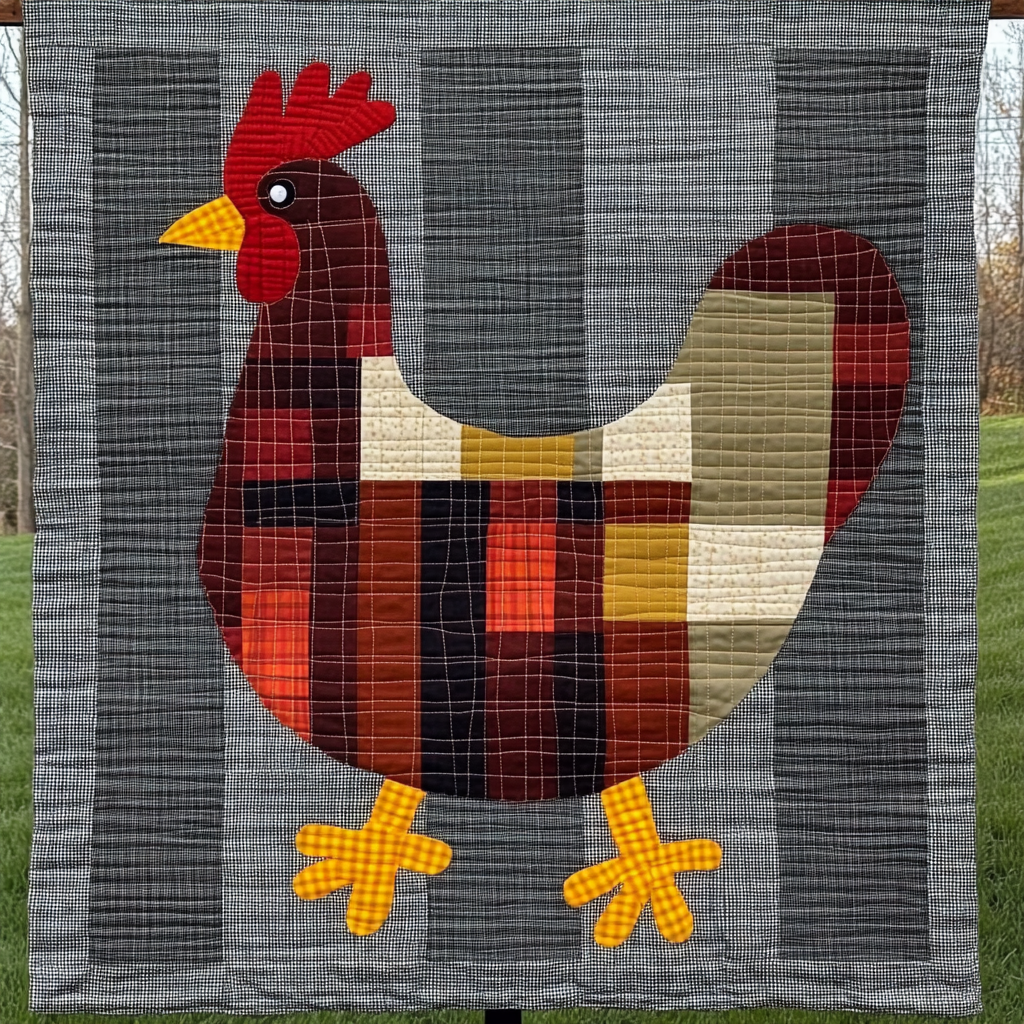 Cluck And Charm Quilted Blanket NCU0DK2965