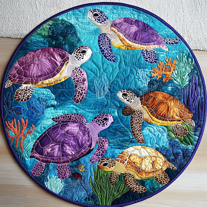 Coastal Charm Quilted Round Mat NCU0TL1468