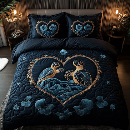 Coastal Drift 3-Piece Quilted Bedding Set NCU0DK3125