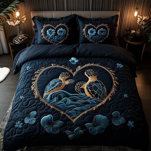 Coastal Drift 3-Piece Quilted Bedding Set NCU0DK3125