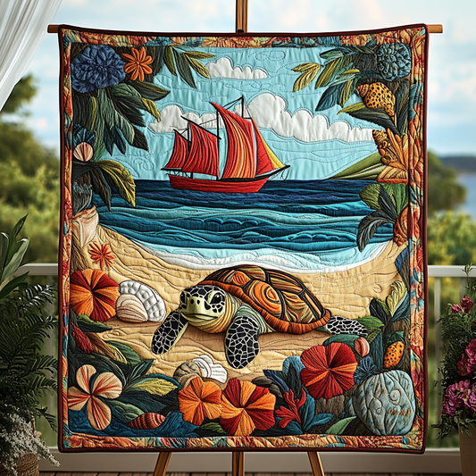 Coastal Harmony Quilted Blanket NCU0DK2660