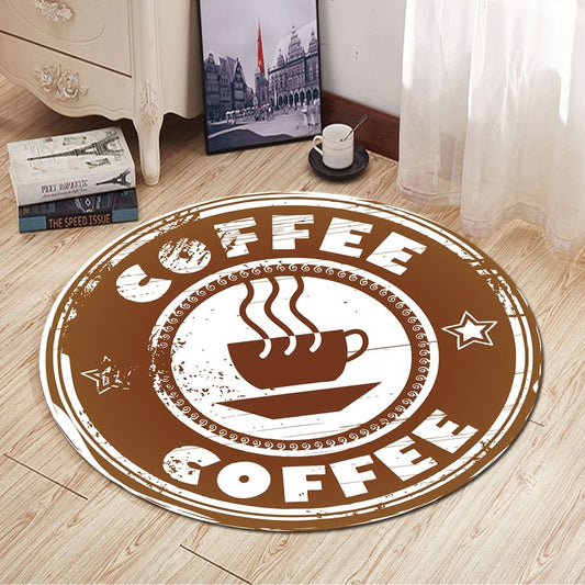 Coffee CLM1510030TM Round Area Rug