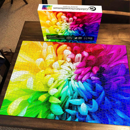 Impossible Colorful Chrysanthemum Jigsaw Puzzle 1000 Pieces