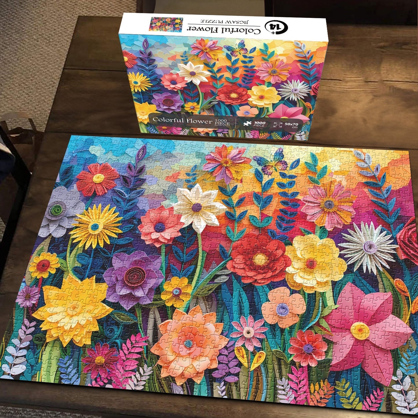 Colorful Flower Jigsaw Puzzle 1000 Pieces