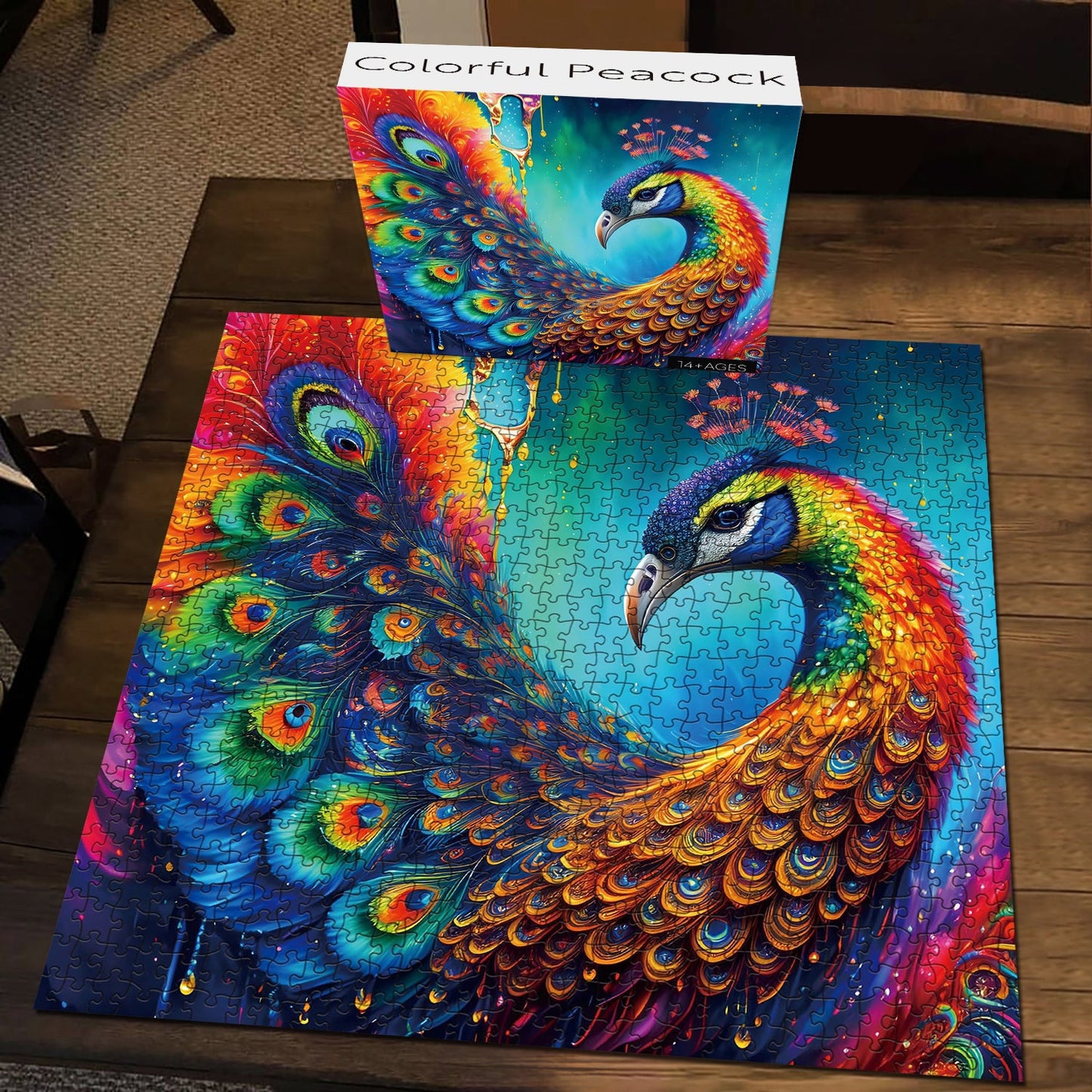 Colorful Peacock Jigsaw Puzzle 1000 Pieces