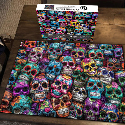 Colorful Skull Jigsaw Puzzle 1000 Pieces