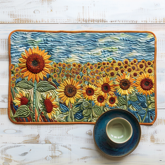 Country Sunflowers Garden Quilted Place Mat NCU0TH045