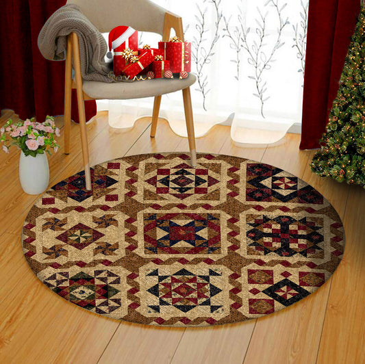 Country Sampler AA0111039TM Round Area Rug