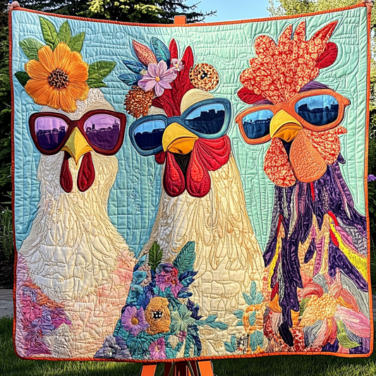 Country Cluckers Quilted Blanket NCU0DK2392