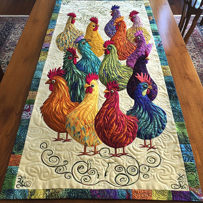 Country Cluckers Quilted Table Runner NCU0PT1963