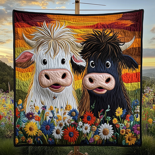 Country Cow Charm Quilted Blanket NCU0DK2403