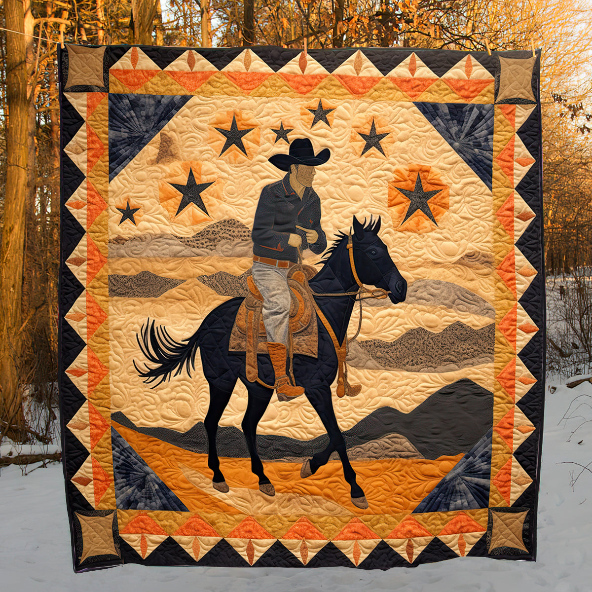 Cowboy HM12102302 Quilt Blanket