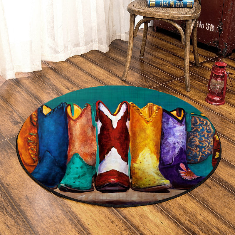 Cowboy BL060923RR Round Area Rug