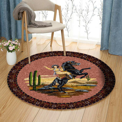 Cowboy BL210809RR Round Area Rug