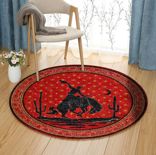 Cowboy BL210810RR Round Area Rug