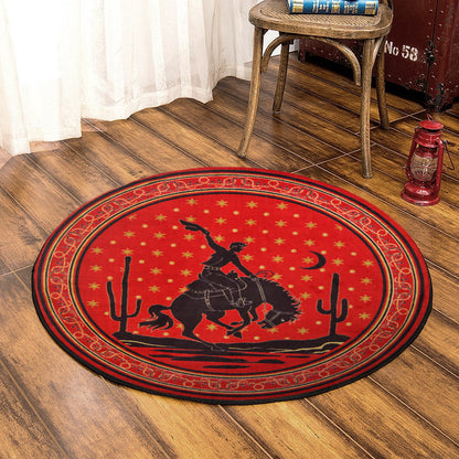 Cowboy BL210810RR Round Area Rug