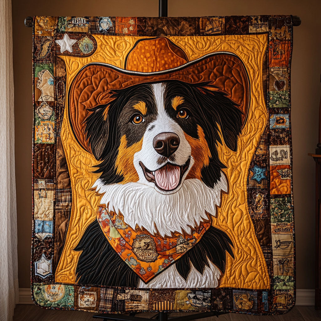 Cowboy Dog Trails Quilted Blanket NCU0PT2634