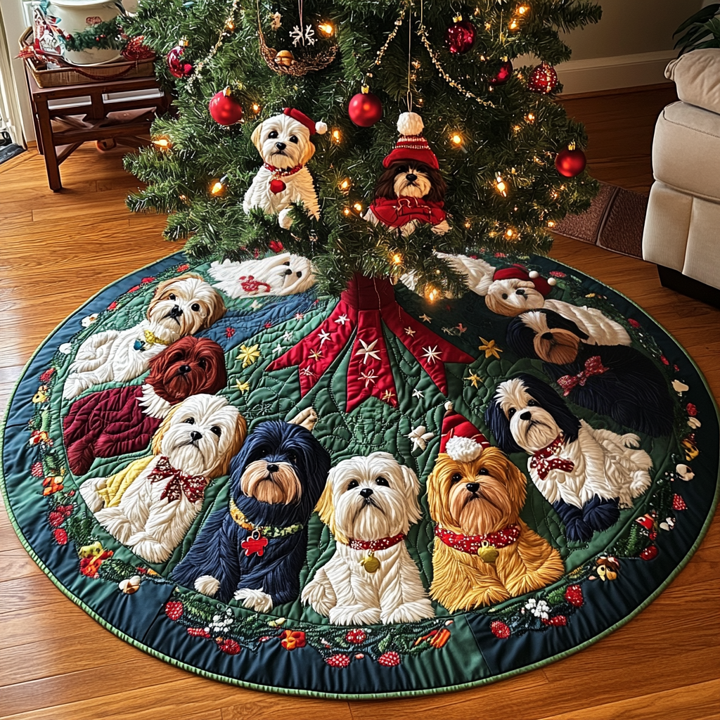 Christmas Quilted Tree Skirt NCU0VT74