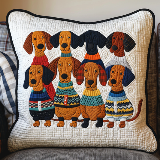 Cozy Dachies Quilted Pillow Case NCU0TH253