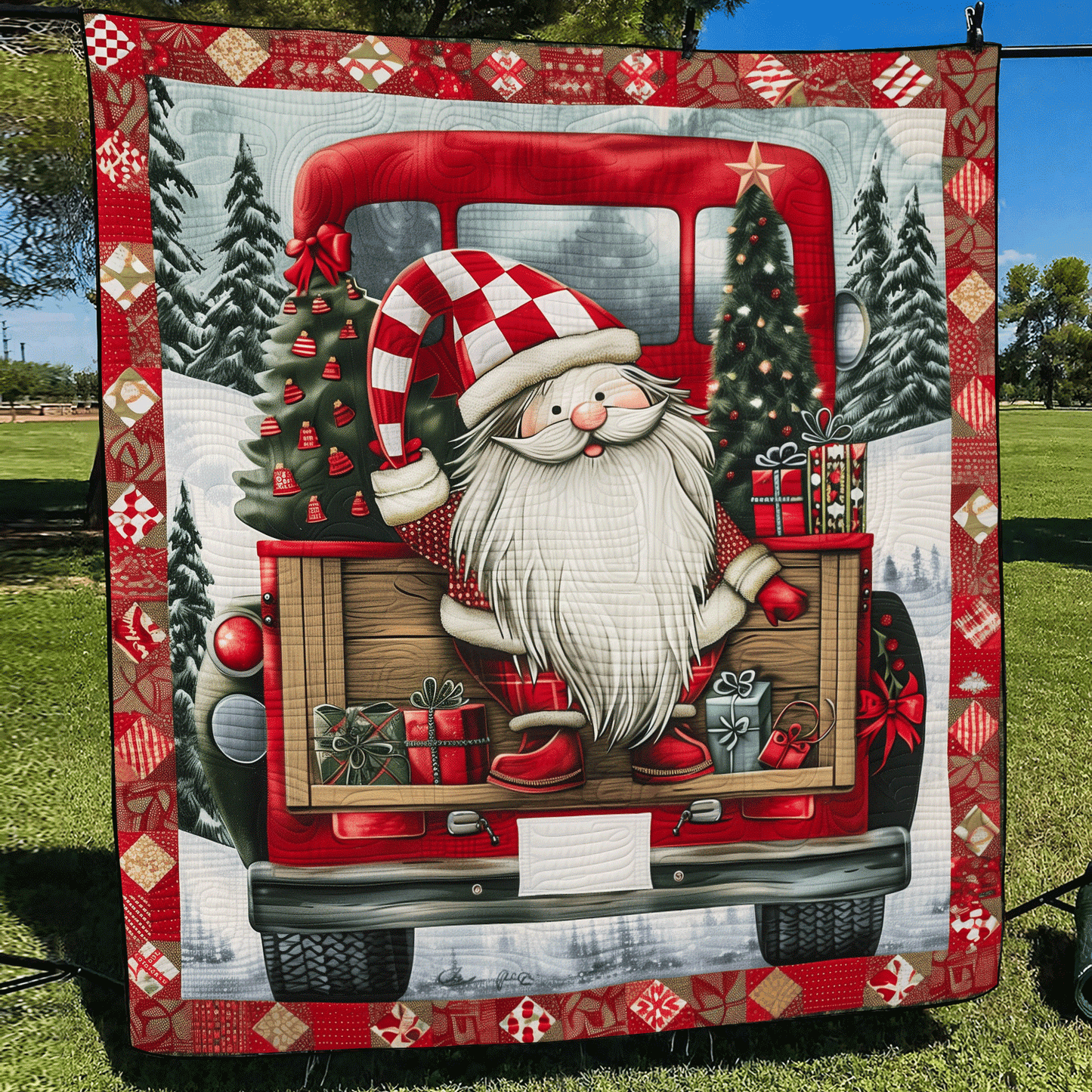 Cozy Gnome Quilted Blanket NCU0TH1027