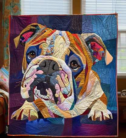 Cozy Bulldog Quilted Blanket NCU0DV1453