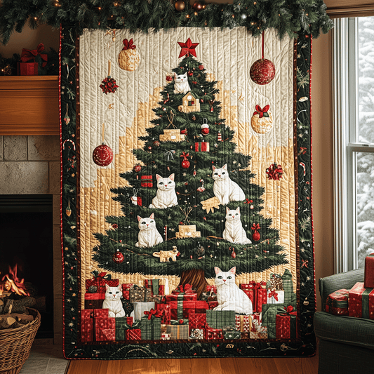 Cozy Christmas Cats Quilted Blanket NCU0TL1672