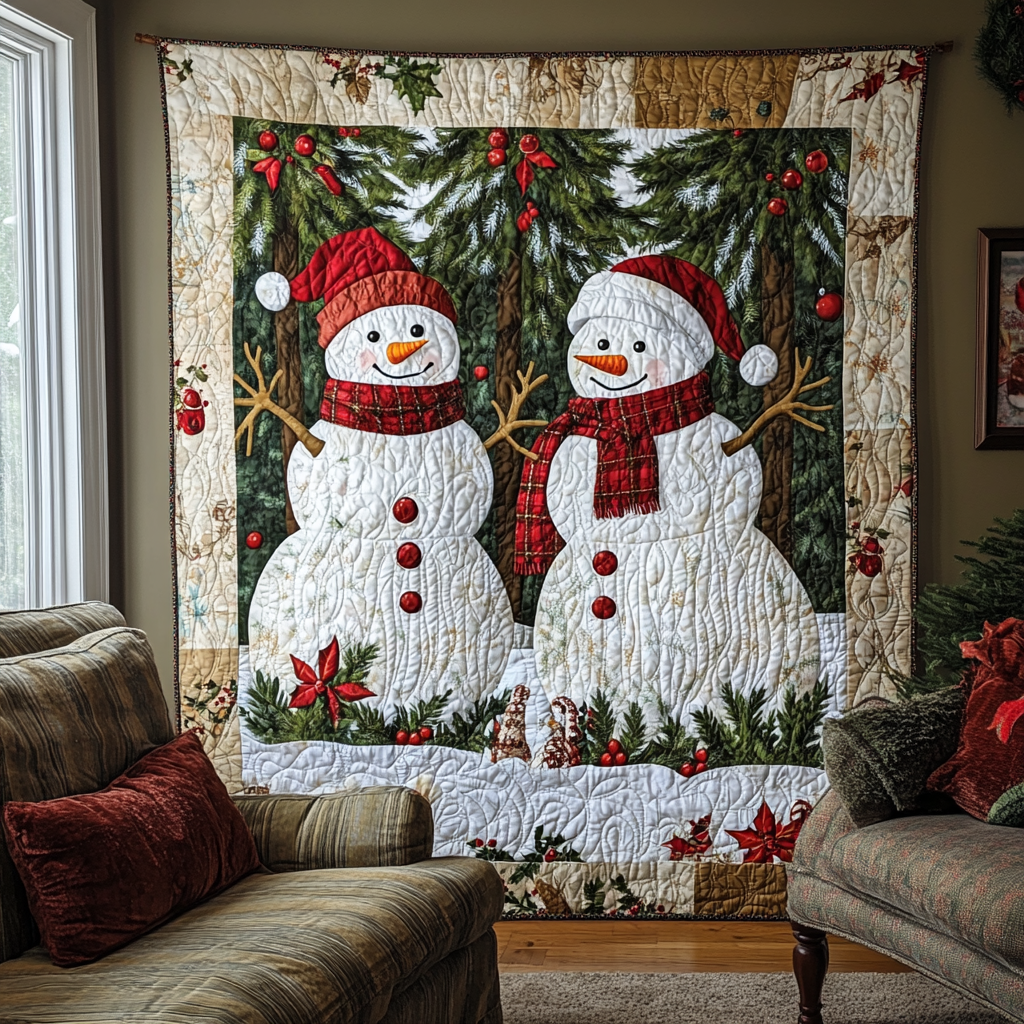 Cozy Christmas Quilted Blanket NCU0TL1634