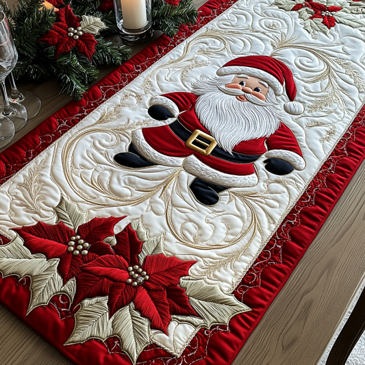 Cozy Claus Quilted Table Runner NCU0DV1872