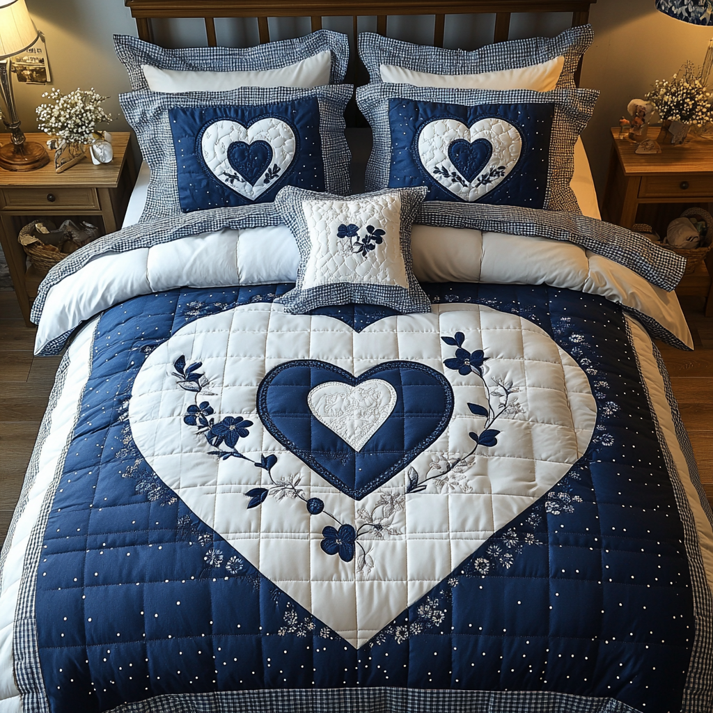 Cozy Heartbeat 3-Piece Quilted Bedding Set NCU0DK3116