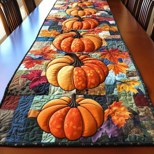 Cozy Pumpkin Quilted Table Runner NCU0NT1345